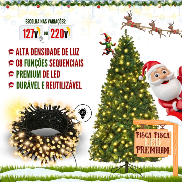 Árvore Natal Pinheiro 180cm Enfeitada Decorada Promoção 180m - Imagem 4